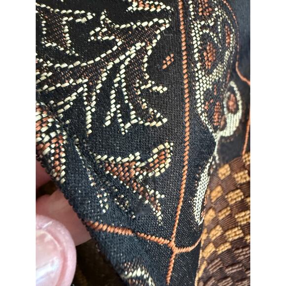 Molly & Maxx Women's Zip Up Collared Brown Tapestry Jacket Size Large - Picture 9 of 15